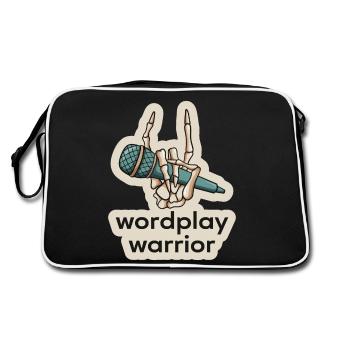 Poetry Slam Pun Warrior Slam Poetry - Retro Bag - black/white - Back