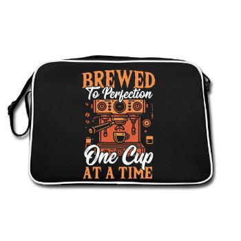 Coffee Lover Home Café Kaffeebohnen Home Barista - Retro Tasche - Schwarz/Weiß - Hinten