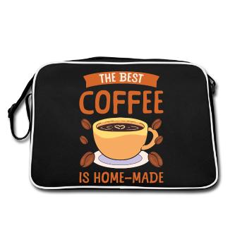 Le meilleur café est fait maison barista - Sac Retro - noir/blanc - Dos