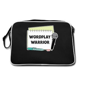 Poetry Slam Pun Warrior Slam Poetry - Retro Bag - black/white - Back
