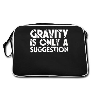 La gravité n’est qu’une suggestion de bloc - Sac Retro - noir/blanc - Dos