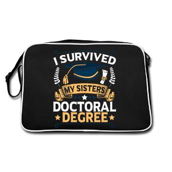 Les doctorats ont survécu aux doctorats - Sac Retro - noir/blanc - Dos
