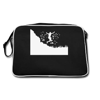 Trail Runner Cross Trail Bergläufer - Retro Tasche - Schwarz/Weiß - Hinten