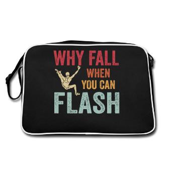 Boulderer Chalk Up Und Flash Bouldering - Retro Tasche - Schwarz/Weiß - Hinten