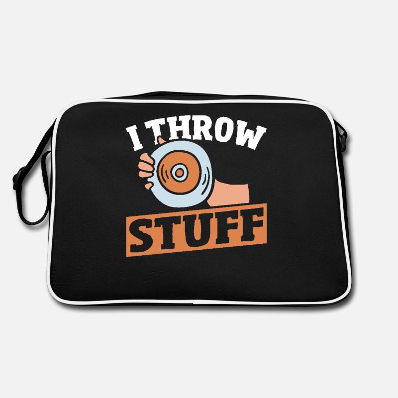 I throw things, discus throwing Retro Bag