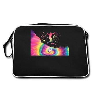 Trail Runner Cross Trail Bergläufer - Retro Tasche - Schwarz/Weiß - Hinten