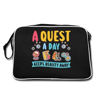 Play Gamer A Quest A Day - Retro Bag - black/white - Back