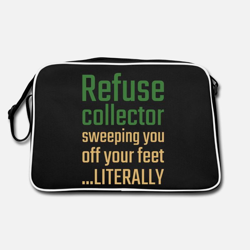 Refuse collector Valentinstag Sweeping you Retro Tasche