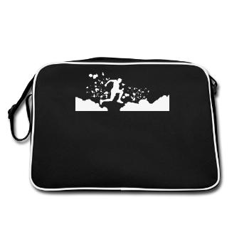 Trail Runner Cross Trail Bergläufer - Retro Tasche - Schwarz/Weiß - Hinten