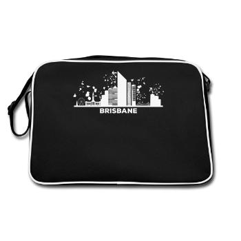 Brisbanites Skyline Brisbane - Retro Bag - black/white - Back
