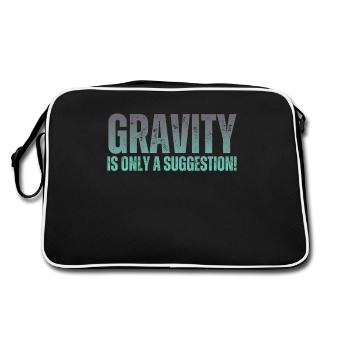 La gravité n’est qu’une suggestion de bloc - Sac Retro - noir/blanc - Dos