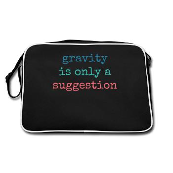 La gravité n’est qu’une suggestion de bloc - Sac Retro - noir/blanc - Dos