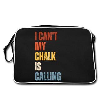 Je ne peux pas que ma craie appelle Boulderer - Sac Retro - noir/blanc - Dos