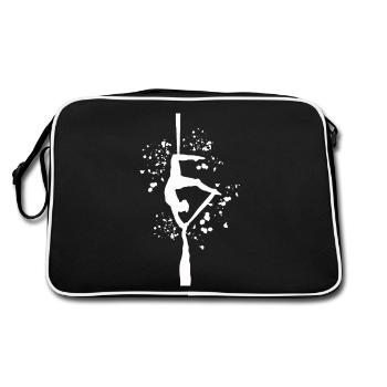 Tissu vertical acrobaties aériennes soie aérienne - Sac Retro - noir/blanc - Dos