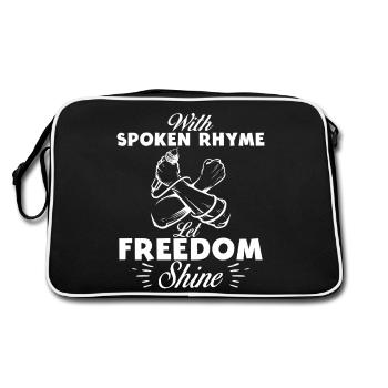 Poetry Slam Spoken Rhyme Slam Poetry - Retro Bag - black/white - Back