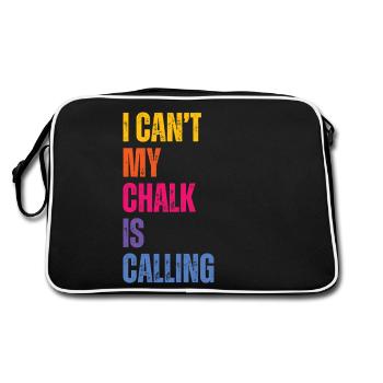 Je ne peux pas que ma craie appelle Boulderer - Sac Retro - noir/blanc - Dos