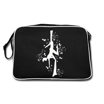 Tissu vertical acrobaties aériennes soie aérienne - Sac Retro - noir/blanc - Dos