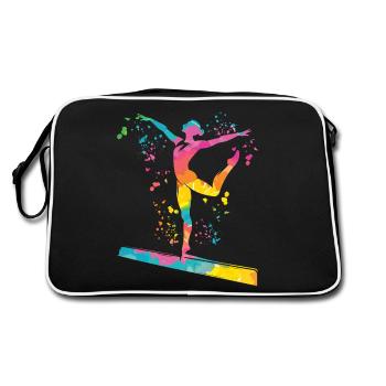 Gymnaste Poutre Gymnastique Artistique - Sac Retro - noir/blanc - Dos