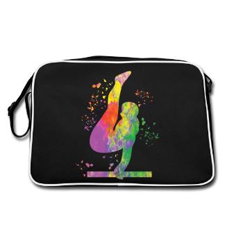 Gymnastics Parallel Bars Artistic Gymnastics - Retro Bag - black/white - Back