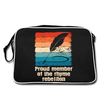 Poetry Slam Rhyme Rebellion Slam Poetry - Retro Bag - black/white - Back