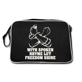 Poetry Slam Spoken Rhyme Slam Poetry - Retro Bag - black/white - Back