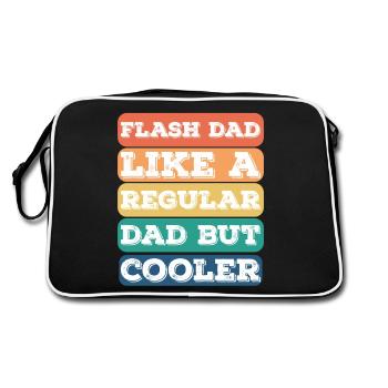 Bouldering Flash Papa Boulderer - Retro Tasche - Schwarz/Weiß - Hinten