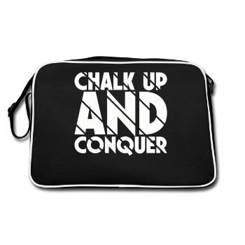 Boulderer Chalk Up Und Conquer Bouldering - Retro Tasche - Schwarz/Weiß - Hinten