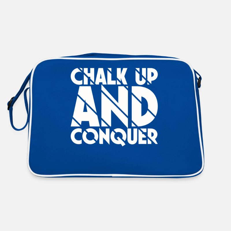 Boulderer Chalk Up Und Conquer Bouldering Retro Tasche