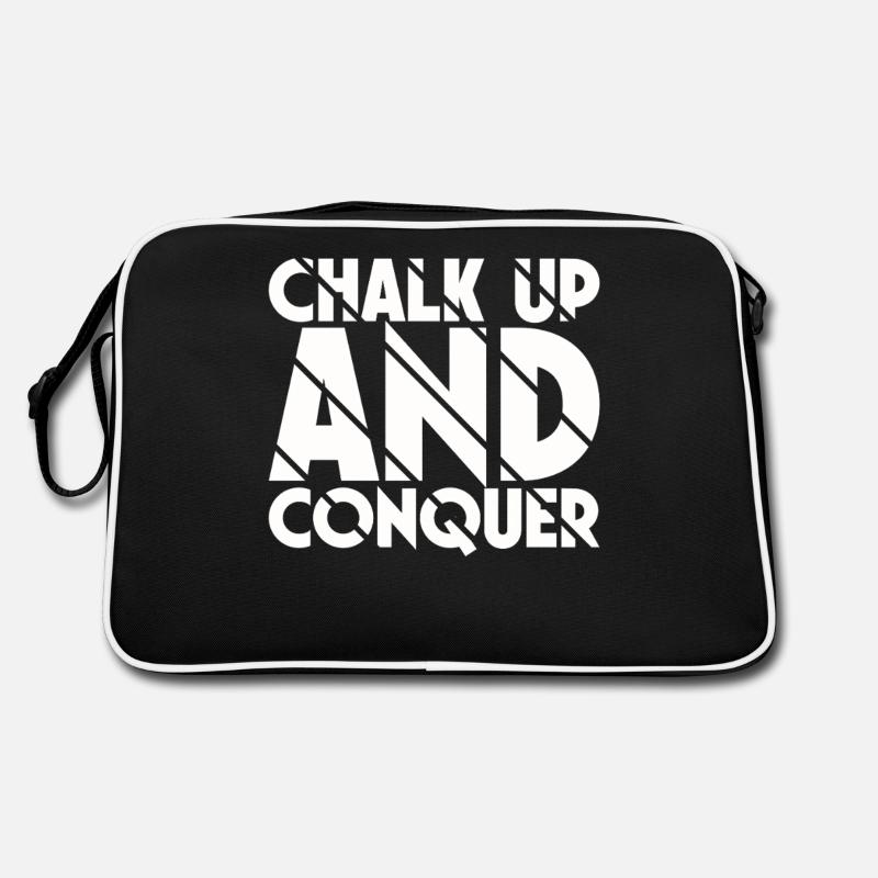 Boulderer Chalk Up Und Conquer Bouldering Retro Tasche