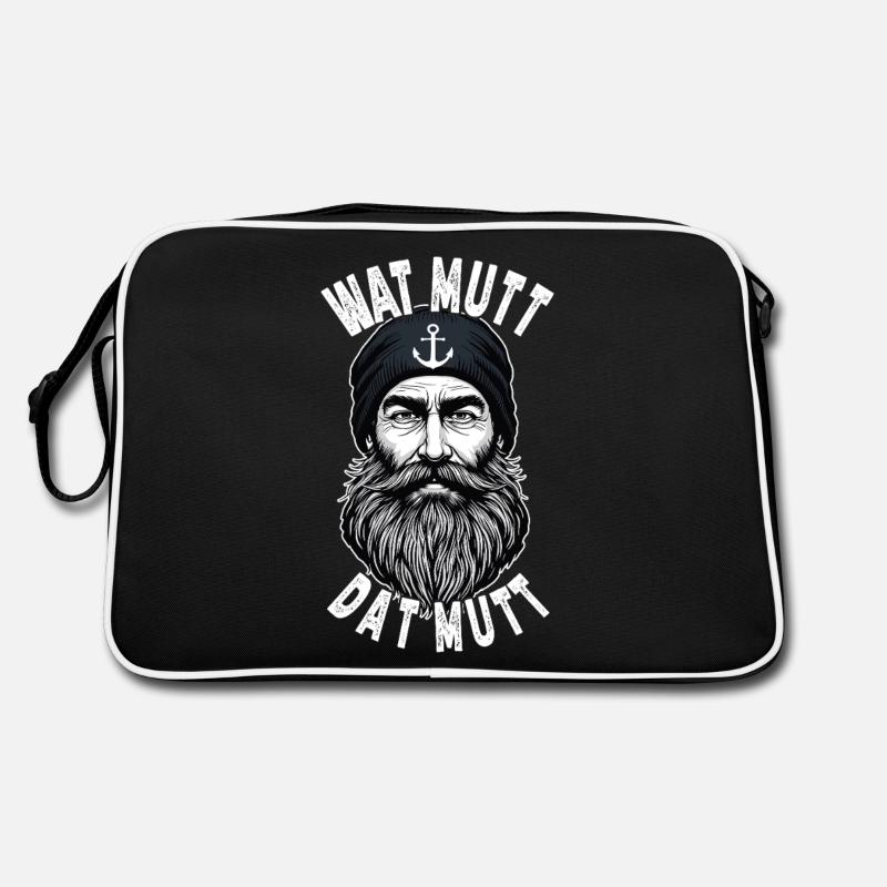 Ostfriesische Nordsee Seemann Wat Mutt Dat Mutt Retro Tasche