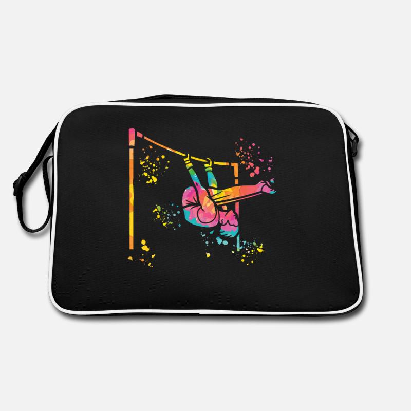 Turnerin Reck Kunstturnen - Retro Tasche - Schwarz/Weiß