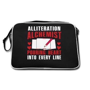 Alliteration Alchemist Poetry Slam - Retro Bag - black/white - Back