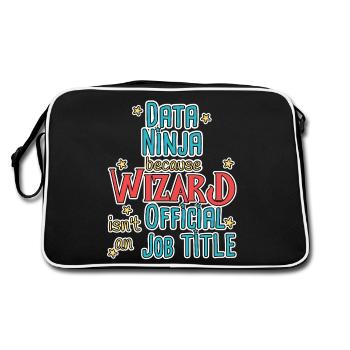 Data Ninja Wizard - Retro Bag - black/white - Back