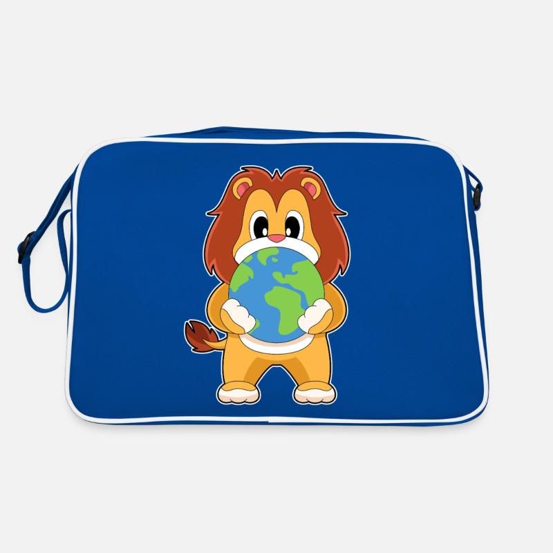 Globe terrestre du lion Sac Retro