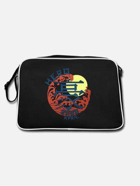 Japan Hero since April 2000 Geburtstaggeschenk - Retro Tasche - Schwarz/Weiß - Hinten