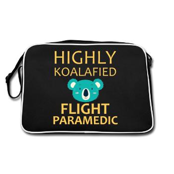 Flight Paramedic Koalafied Luftrettung - Retro Tasche - Schwarz/Weiß - Hinten