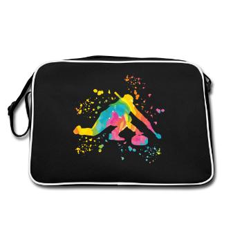Curler Winter Sports Curling - Retro Bag - black/white - Back
