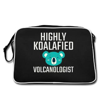 Volcanologist Koalafied Volcanology - Retro Tasche - Schwarz/Weiß - Hinten