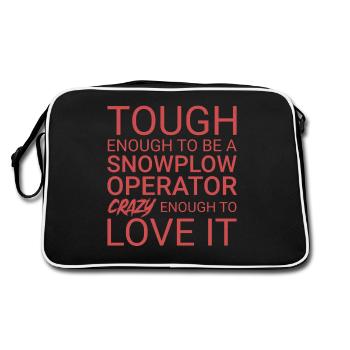 Opérateur de chasse-neige Crazy Snowplow Driver - Sac Retro - noir/blanc - Dos