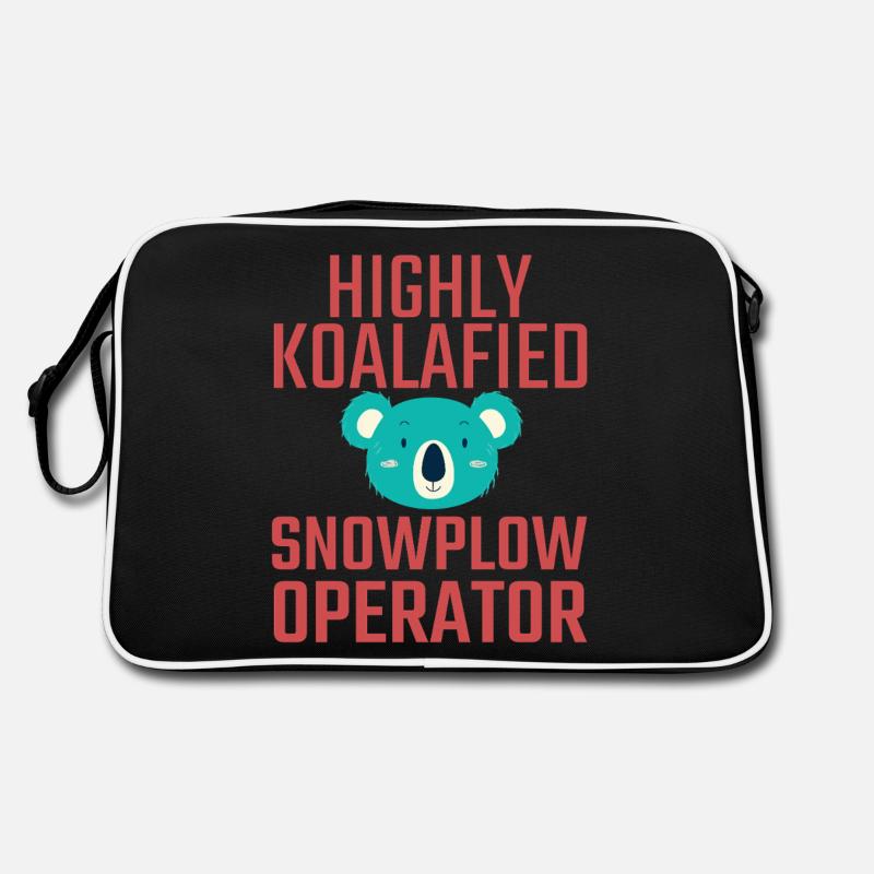 Snowplow Operator Koalafied Schneepflugfahrer Retro Tasche