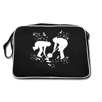 Curler Winter Sports Curling - Retro Bag - black/white - Back