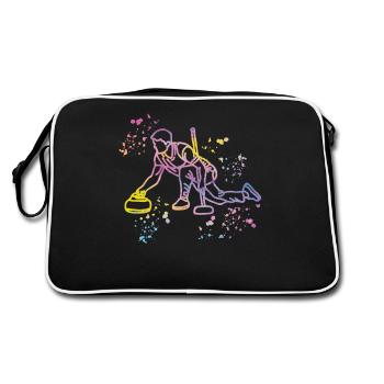 Curler Winter Sports Curling - Retro Bag - black/white - Back