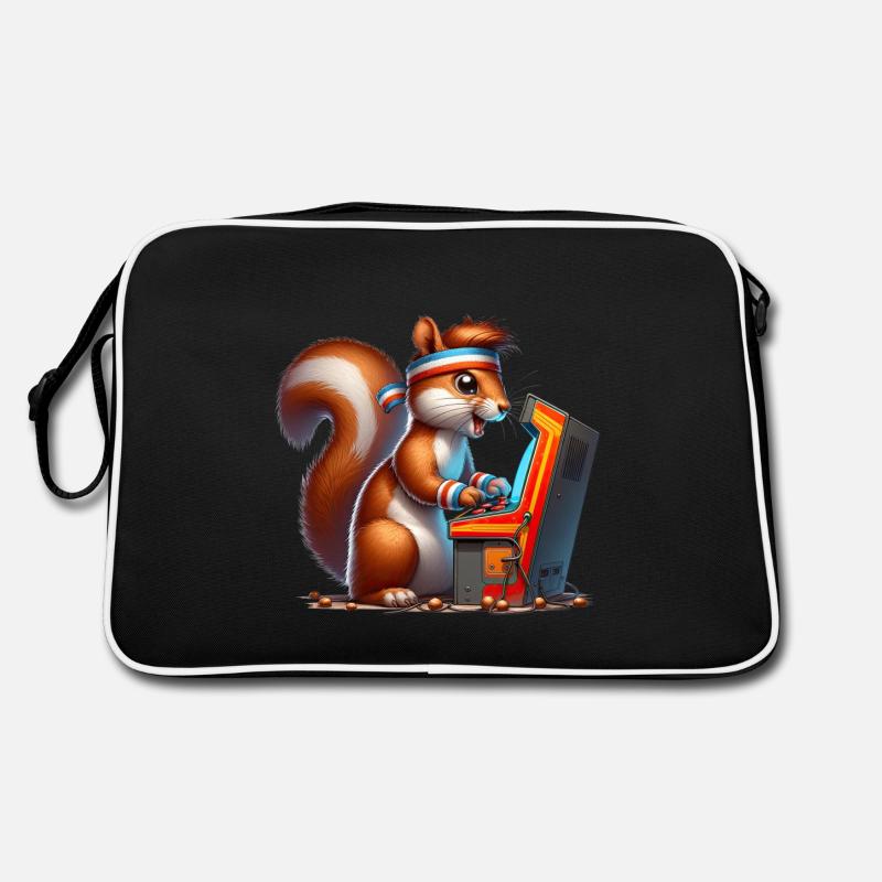Illustration d’un écureuil de dessin animé Sac Retro