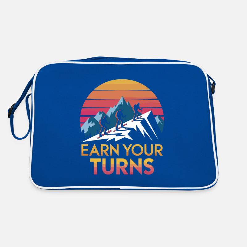 Earn Your Turns Ski Design Retro Bag
