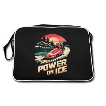 Power on Bob-Team - Retro Tasche - Schwarz/Weiß - Hinten