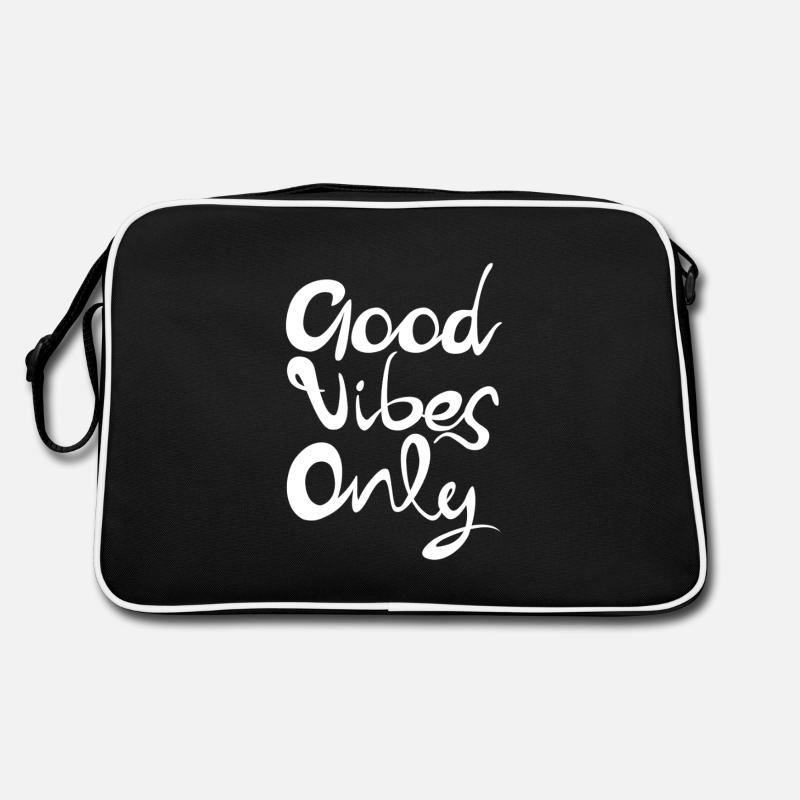 Positive Stimmung, positive und optimistische Botschaft Retro Tasche