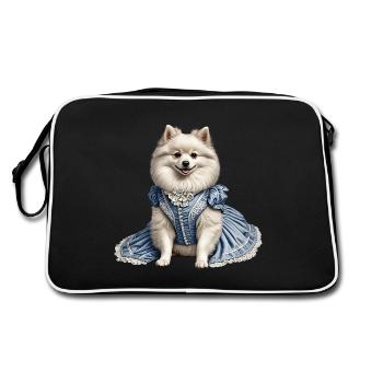 Edler Hund - Retro Tasche - Schwarz/Weiß - Hinten