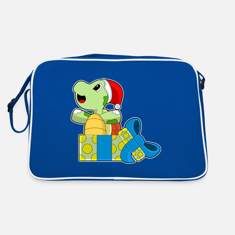 Turtle Christmas Packages Retro Bag