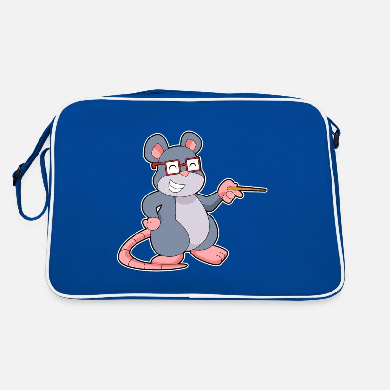 Maus Lehrer Pointer Retro Tasche