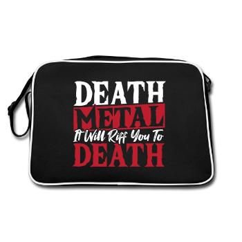 Heavy Metal, Hard Rock, Death Metal - Sac Retro - noir/blanc - Dos